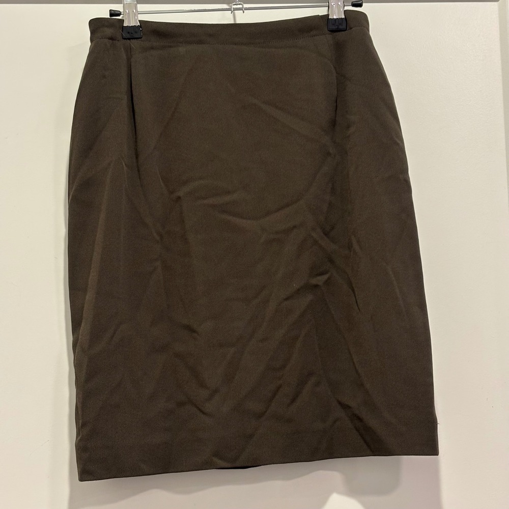 Calvin Klein Collection Brown Wool Blend Pencil Skirt Made in USA Size 6